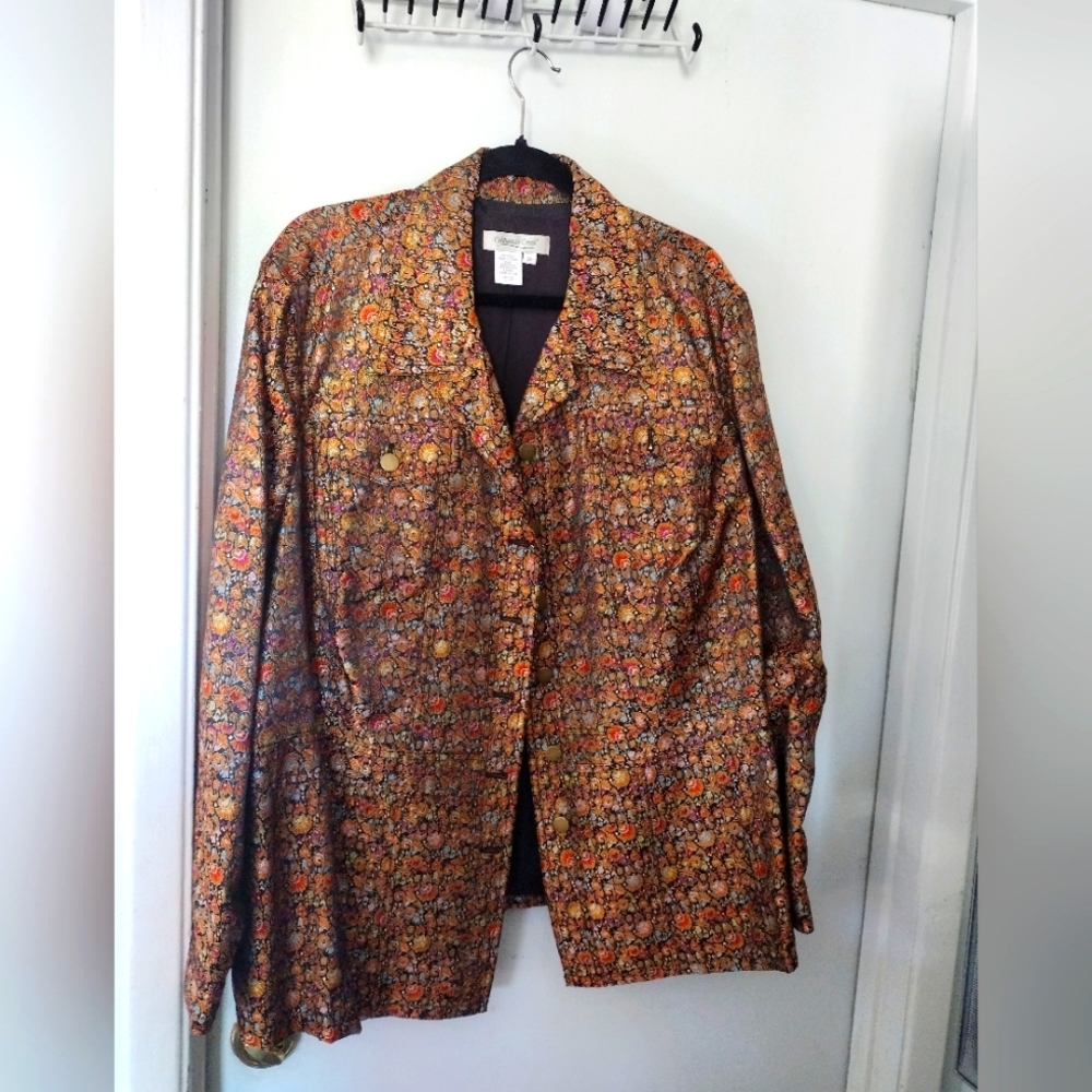Coldwater Creek Floral Blazer Jacket